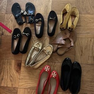 8 pairs of office sandals and shoes including Tori Burch and Michael Kors